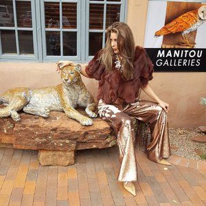 Julie Ewing Custom Original Fur Sequence Feather